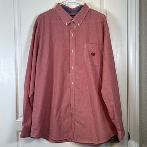 Ralph Lauren Chaps Easy Care Checkered Button Down Long Sleeve Shirt Size XXL